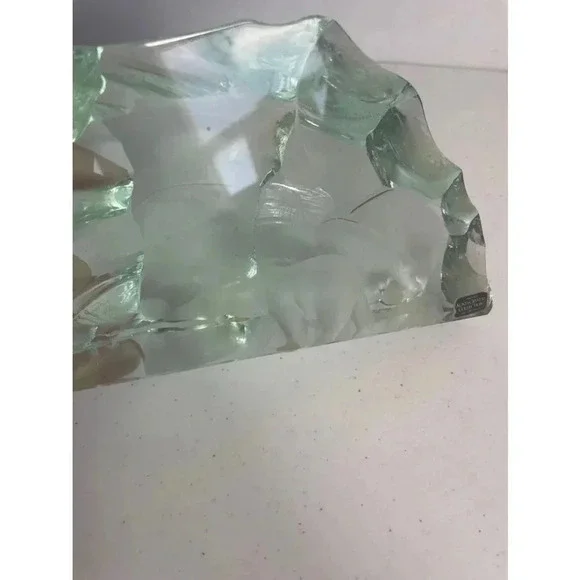 Vintage Kosta Boda Crystal Polar Bear Ice Block Sculpture Vickie Lindstrand - Picture 11 of 11